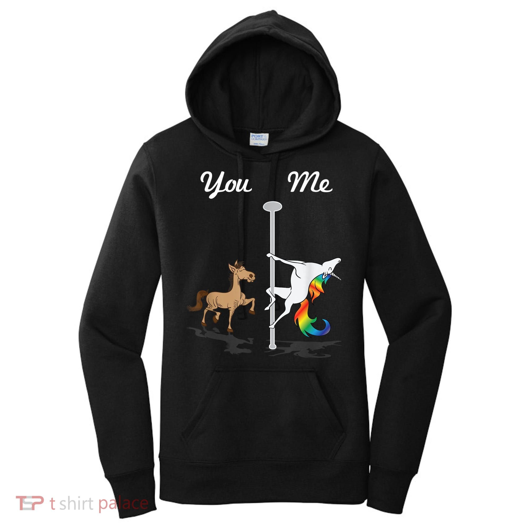 You Me Unicorn Pole Dancing Unicorn Women's Hoodie