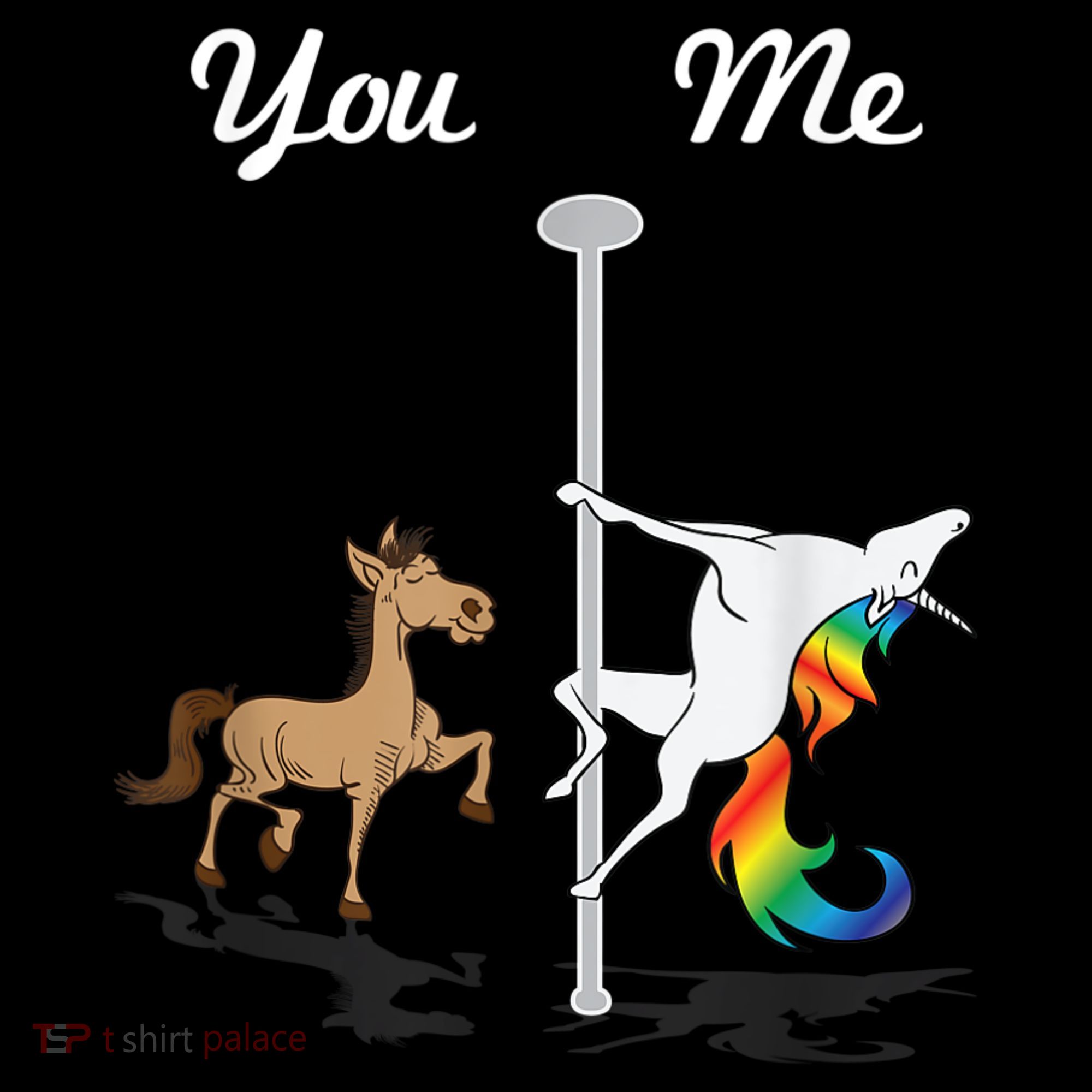 You Me Unicorn Pole Dancing Unicorn Women's Hoodie