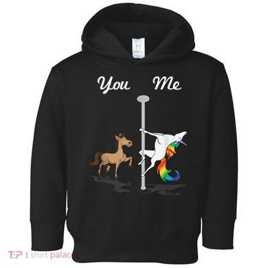 You Me Unicorn Pole Dancing Unicorn Toddler Hoodie