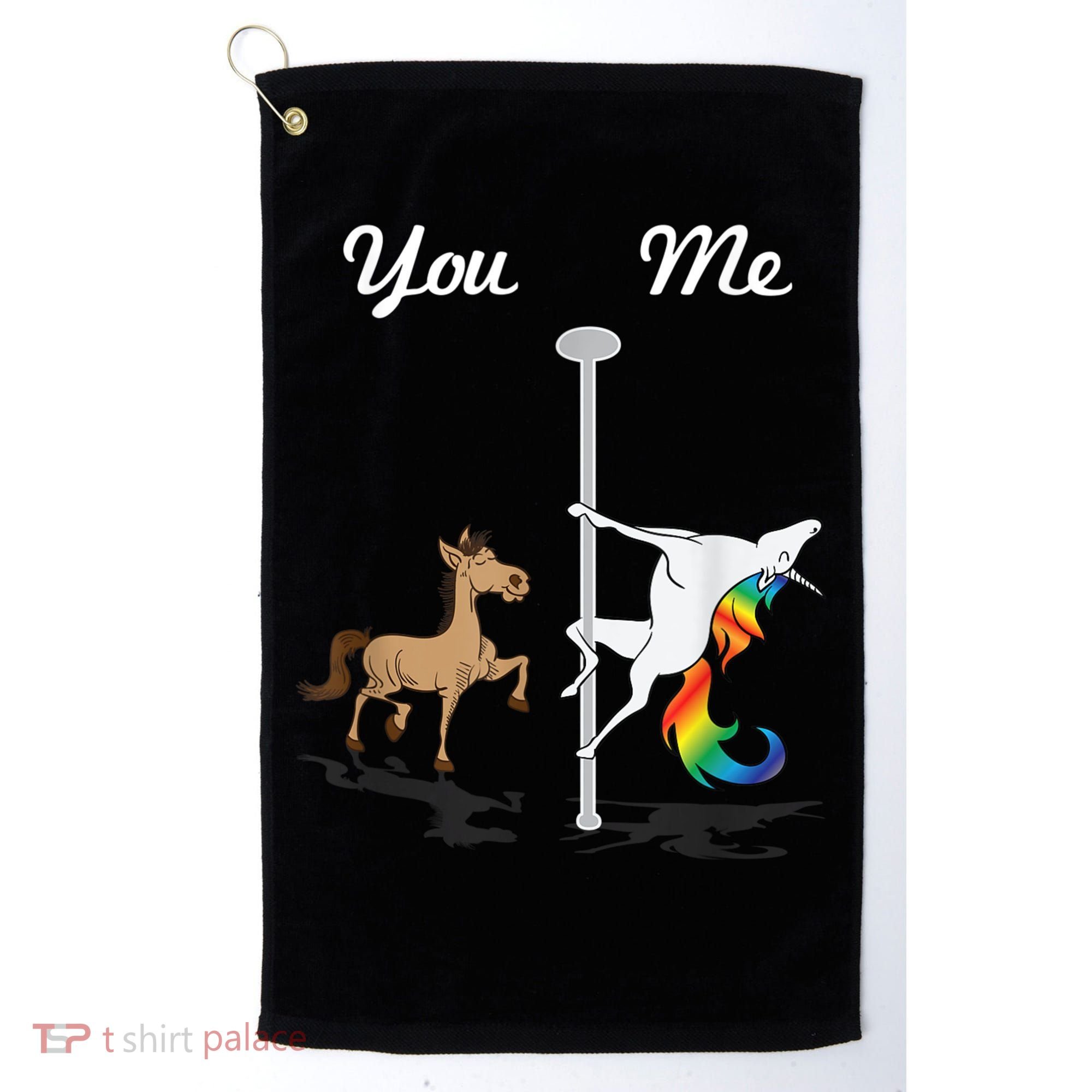 You Me Unicorn Pole Dancing Unicorn Golf Towel