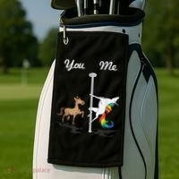 You Me Unicorn Pole Dancing Unicorn Golf Towel thumb 2