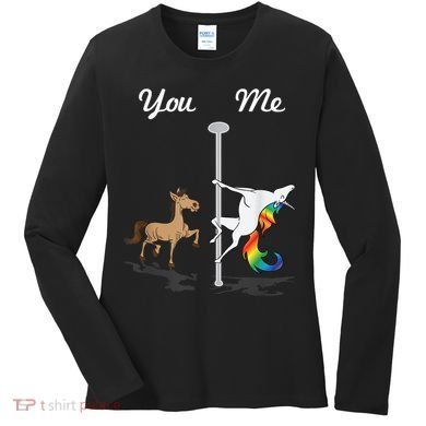 You Me Unicorn Pole Dancing Unicorn Women's Long Sleeve Shirt