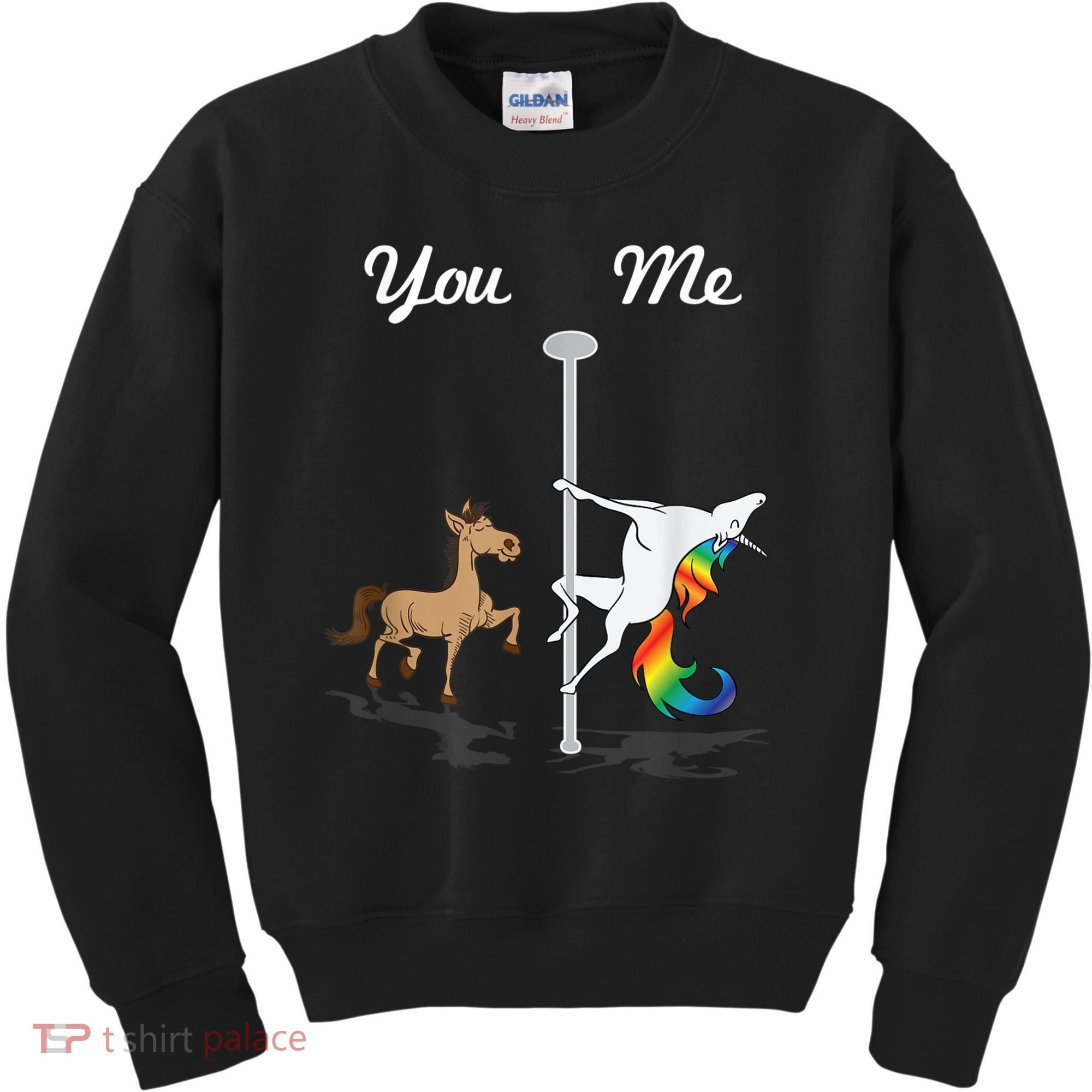 You Me Unicorn Pole Dancing Unicorn Kids Sweatshirt
