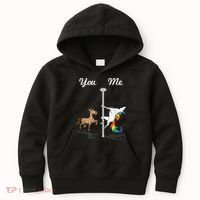 You Me Unicorn Pole Dancing Unicorn Kids Hoodie thumb 0