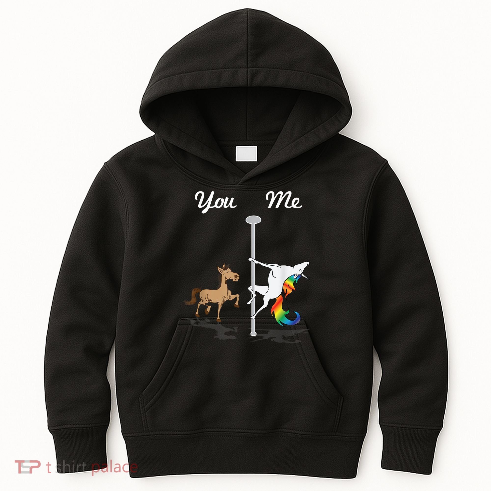 You Me Unicorn Pole Dancing Unicorn Kids Hoodie