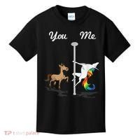 You Me Unicorn Pole Dancing Unicorn Kids T-Shirt thumb 0