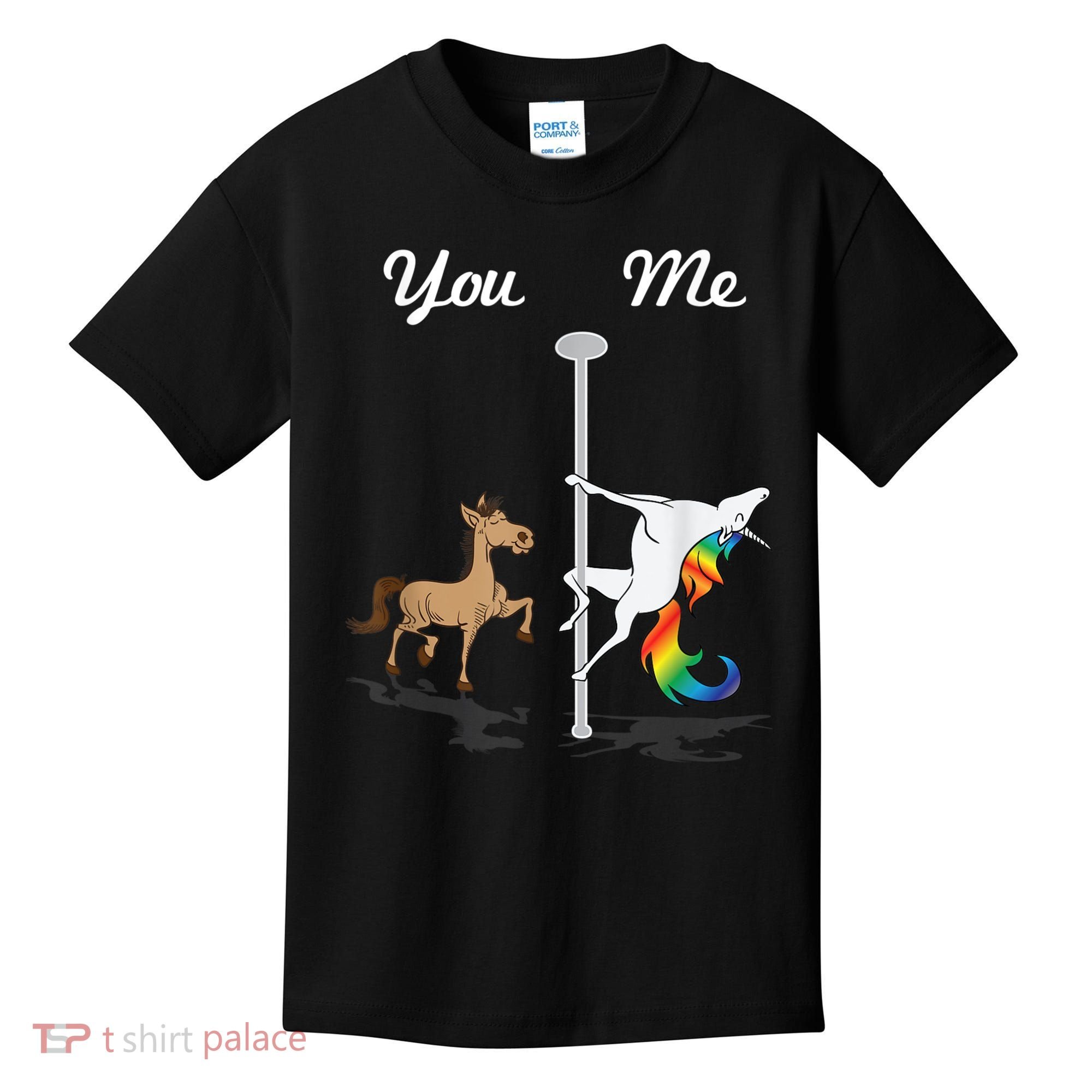 You Me Unicorn Pole Dancing Unicorn Kids T-Shirt