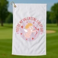 You're My Valentine Everyday Cupid Golf Towel thumb 1