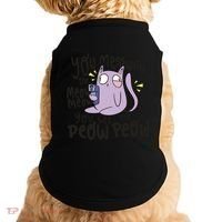 You Mess With The Meow Funny Cat Doggie Tank thumb 0