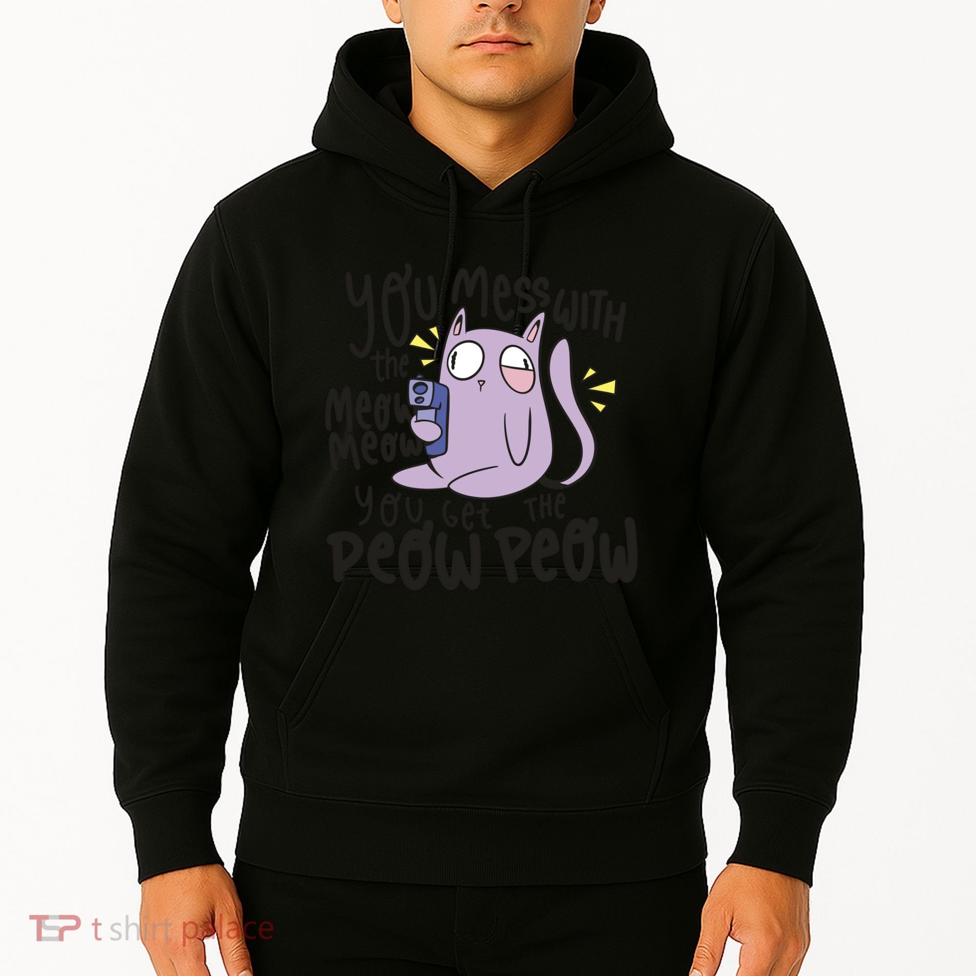 You Mess With The Meow Funny Cat Hoodie