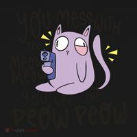You Mess With The Meow Funny Cat Sweatshirt thumb 3