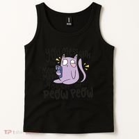 You Mess With The Meow Funny Cat Tank Top thumb 2