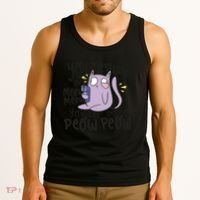 You Mess With The Meow Funny Cat Tank Top thumb 3