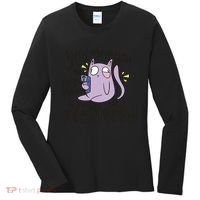 You Mess With The Meow Funny Cat Women's Long Sleeve Shirt thumb 0