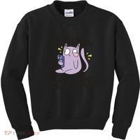 You Mess With The Meow Funny Cat Kids Sweatshirt thumb 0
