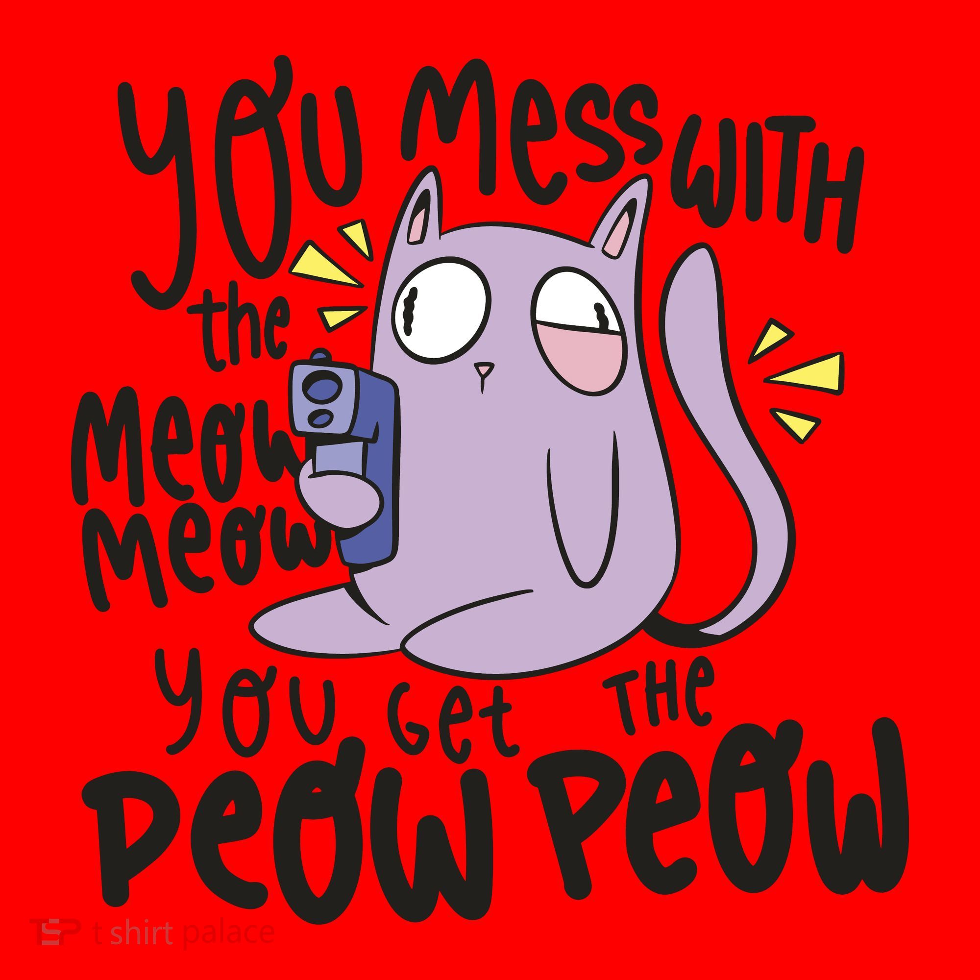 You Mess With The Meow Funny Cat Santa Hat