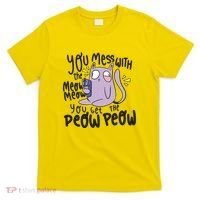 You Mess With The Meow Funny Cat T-Shirt thumb 0