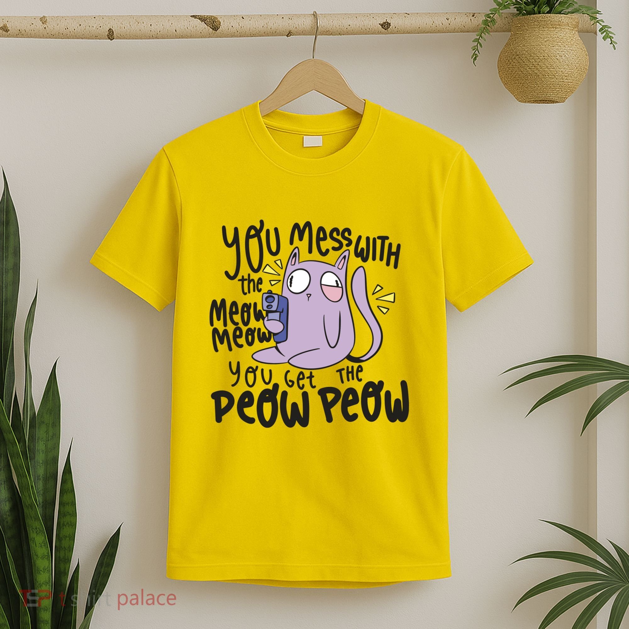 You Mess With The Meow Funny Cat T-Shirt
