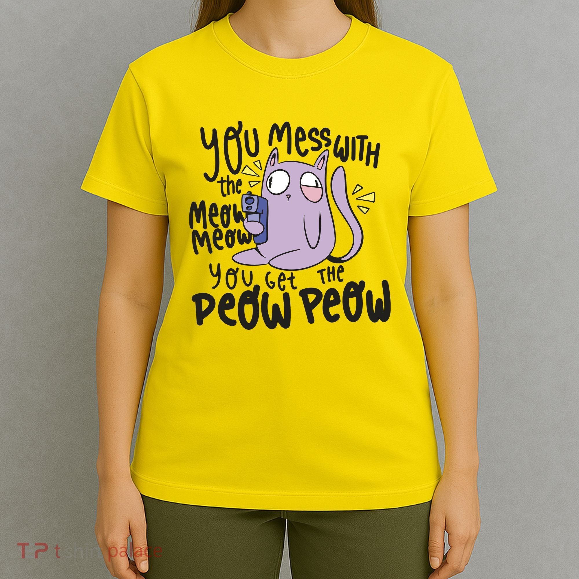 You Mess With The Meow Funny Cat T-Shirt