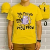 You Mess With The Meow Funny Cat T-Shirt thumb 6
