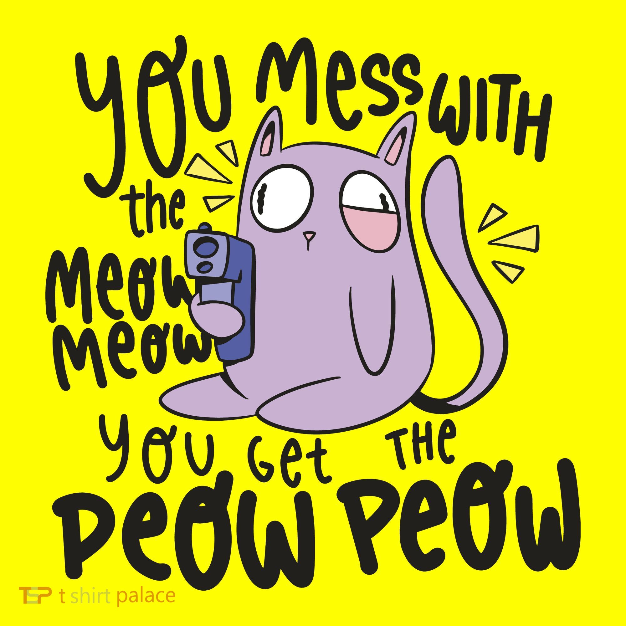 You Mess With The Meow Funny Cat Baby Bodysuit