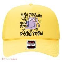 You Mess With The Meow Funny Cat Hat thumb 0