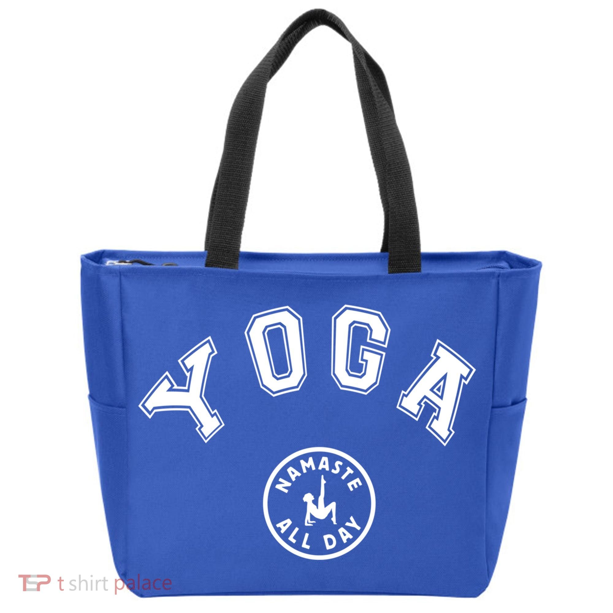 Yoga Namaste All Day Teacher Savasana Namaste Class Workout Gift Tote Bag