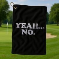 Yeah... No Distressed Golf Towel thumb 1