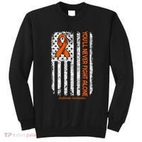 YouLl Never Fight Alone Blood Cancer Leukemia Awareness Sweatshirt thumb 0