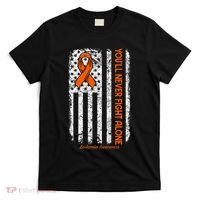 YouLl Never Fight Alone Blood Cancer Leukemia Awareness T-Shirt thumb 0