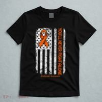 YouLl Never Fight Alone Blood Cancer Leukemia Awareness T-Shirt thumb 5