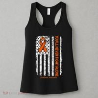 YouLl Never Fight Alone Blood Cancer Leukemia Awareness Women's Tank Top thumb 3