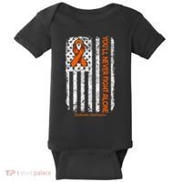 YouLl Never Fight Alone Blood Cancer Leukemia Awareness Baby Bodysuit thumb 0