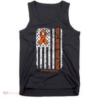 YouLl Never Fight Alone Blood Cancer Leukemia Awareness Tank Top thumb 0