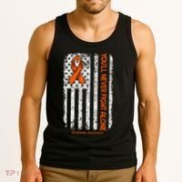 YouLl Never Fight Alone Blood Cancer Leukemia Awareness Tank Top thumb 3