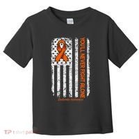 YouLl Never Fight Alone Blood Cancer Leukemia Awareness Toddler T-Shirt thumb 0