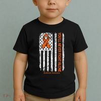 YouLl Never Fight Alone Blood Cancer Leukemia Awareness Toddler T-Shirt thumb 2