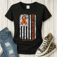 YouLl Never Fight Alone Blood Cancer Leukemia Awareness Women's T-Shirt thumb 3