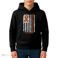 YouLl Never Fight Alone Blood Cancer Leukemia Awareness Kids Hoodie thumb 4