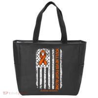 YouLl Never Fight Alone Blood Cancer Leukemia Awareness Tote Bag thumb 0