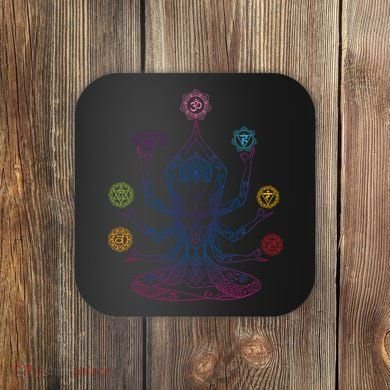 Yoga Namaste Graphic Design Coaster