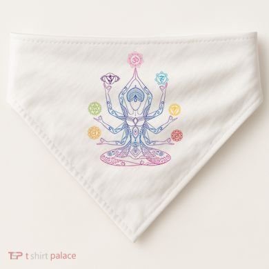Yoga Namaste Graphic Design USA-Made Doggie Bandana
