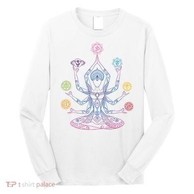 Yoga Namaste Graphic Design Long Sleeve Shirt