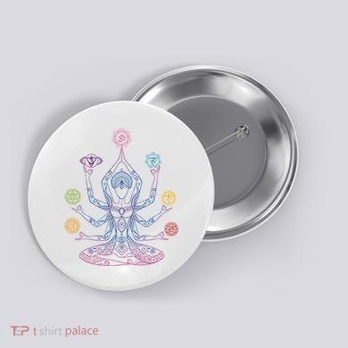 Yoga Namaste Graphic Design Button