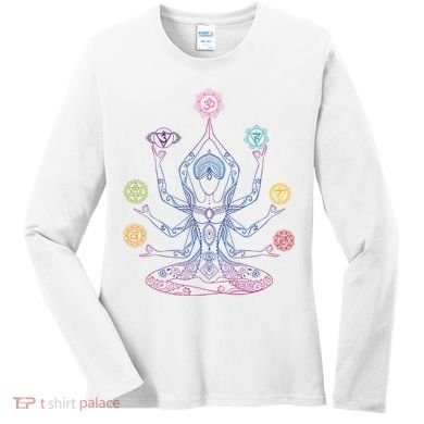 Yoga Namaste Graphic Design Women's Long Sleeve Shirt