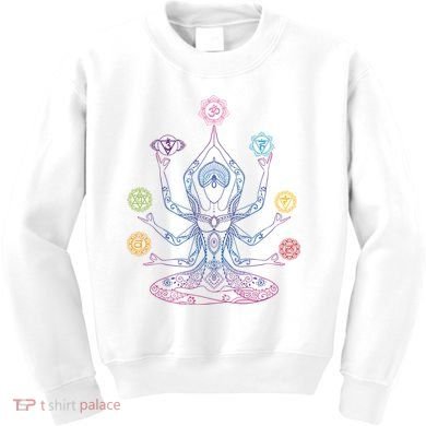 Yoga Namaste Graphic Design Kids Sweatshirt