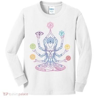 Yoga Namaste Graphic Design Kids Long Sleeve Shirt