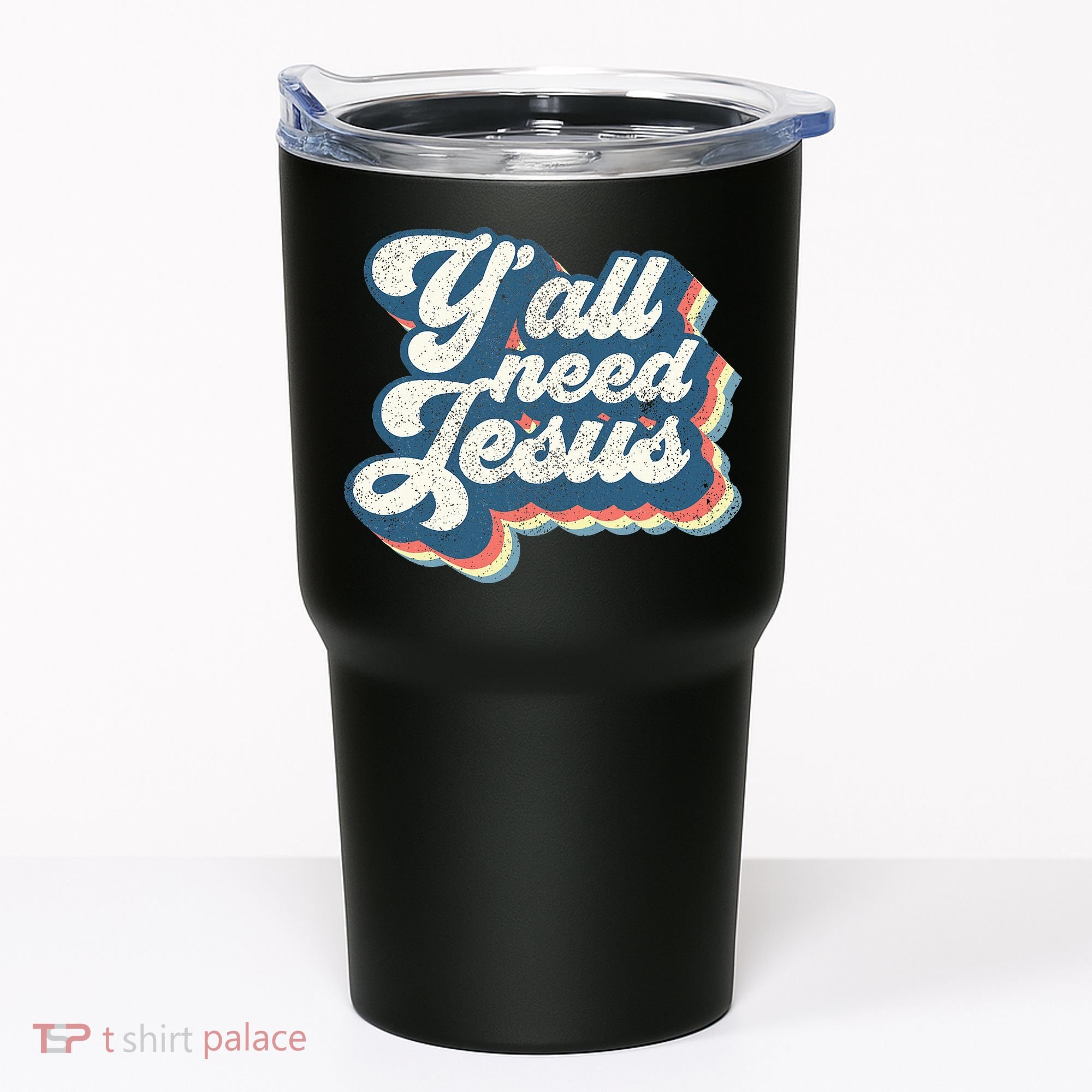 Yall Need Jesus Christian Retro 70s Christ Bible Tumbler