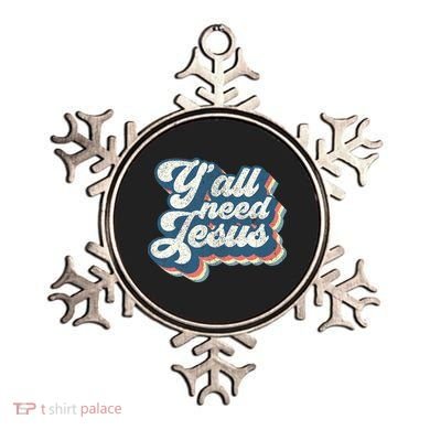 Yall Need Jesus Christian Retro 70s Christ Bible Ornament