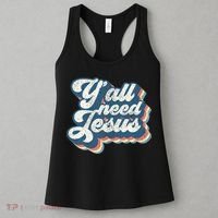 Yall Need Jesus Christian Retro 70s Christ Bible Women's Tank Top thumb 3